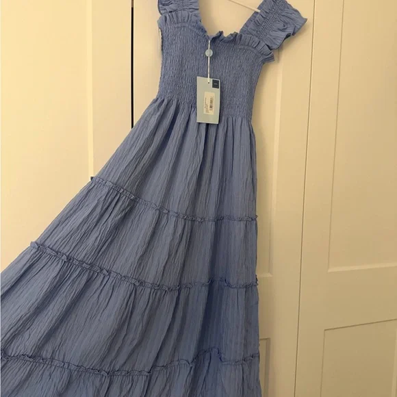 Hill House Ellie Nap Dress Bluebird Seersucker - Picture 3 of 6